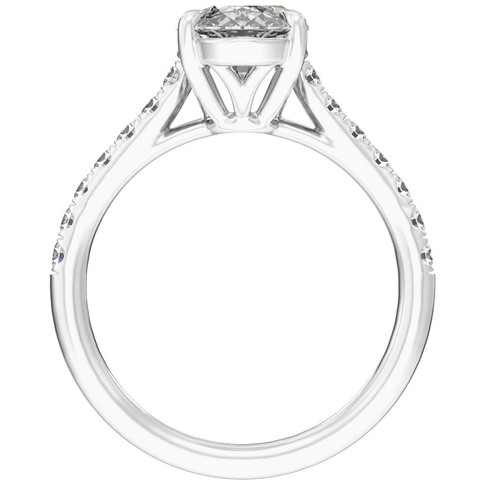 Platinum 13.8x6.9 mm Oval 3 1/3 CTW Lab-Grown Diamond Engagement Ring