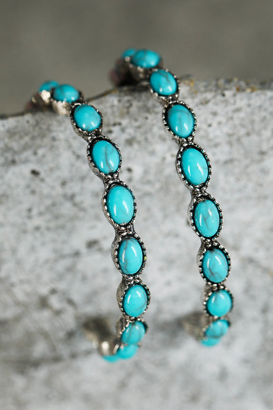 Turquoise C-shaped Earrings