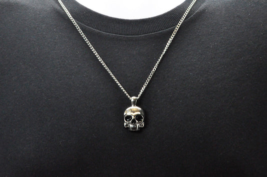 Mens Stainless Steel Skull Pendant