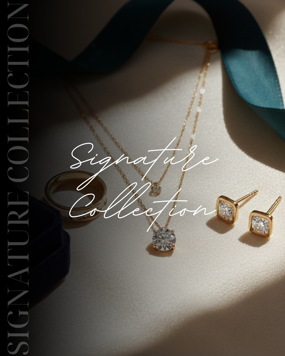 Luxury 14k gold and diamond signature jewelry from Demali&RiverCo boutique.
