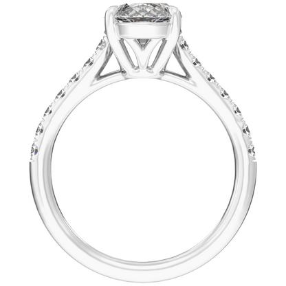Platinum 13.8x6.9 mm Oval 3 1/3 CTW Lab-Grown Diamond Engagement Ring