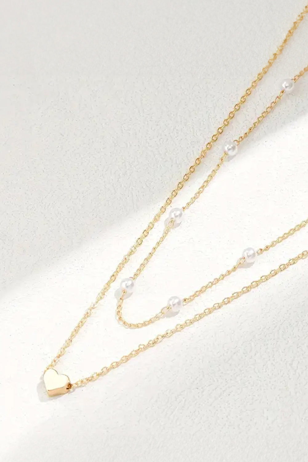 Pearl Heart Chain Necklace