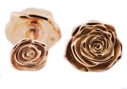 Mens Rose Stainless Steel Rose Cuff Links