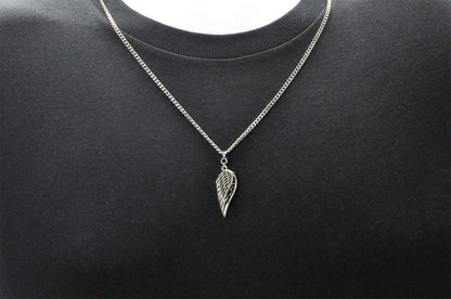 Mens Stainless Steel Wings Pendant
