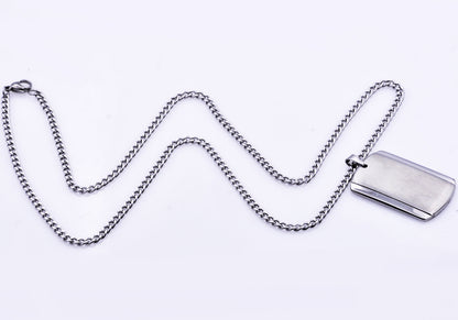 Mens Stainless Steel Dog Tag Pendant