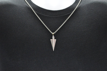 Mens Stainless Steel Arrow Head Pendant