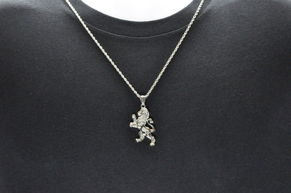 Mens Stainless Steel Lion Pendant