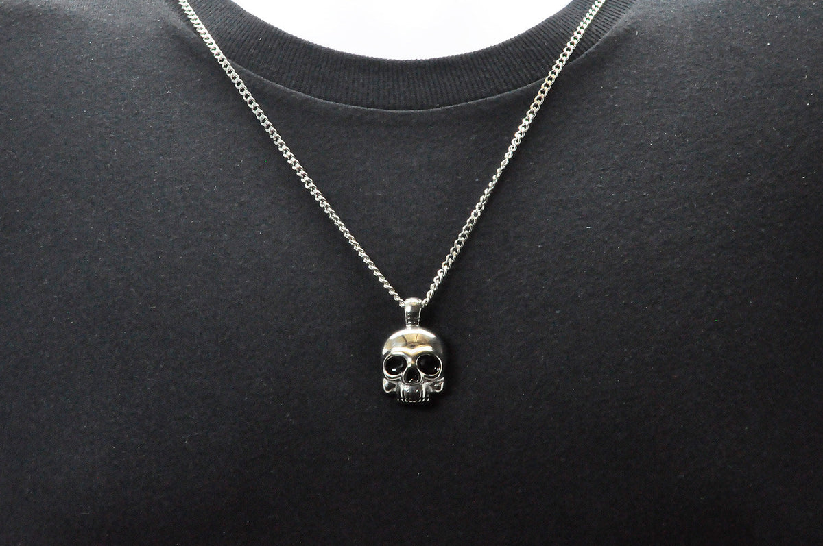 Mens Stainless Steel Skull Pendant