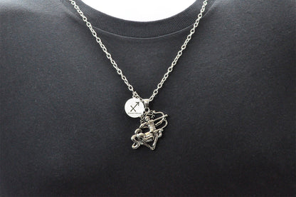 Mens Stainless Steel Zodiac Sagittarius Pendant