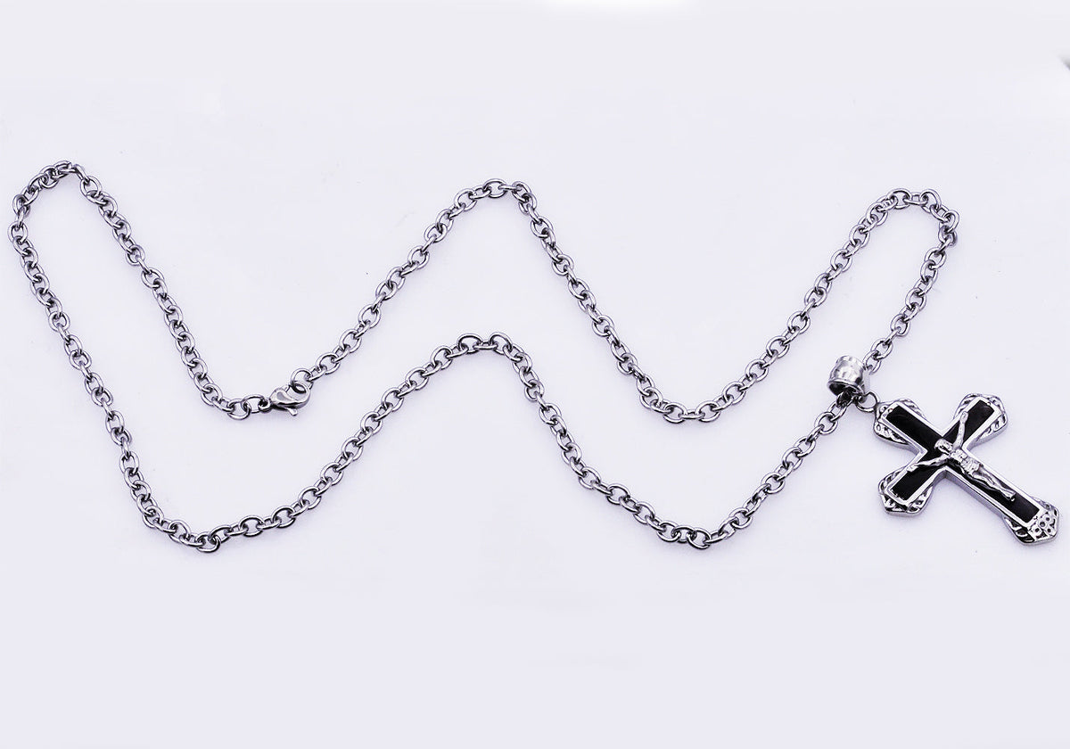 Mens Stainless Steel Cross Pendant