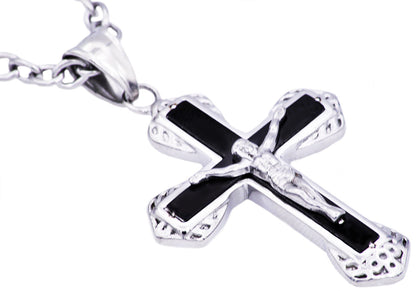 Mens Stainless Steel Cross Pendant