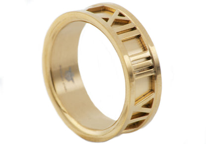 Mens Gold Stainless Steel Band