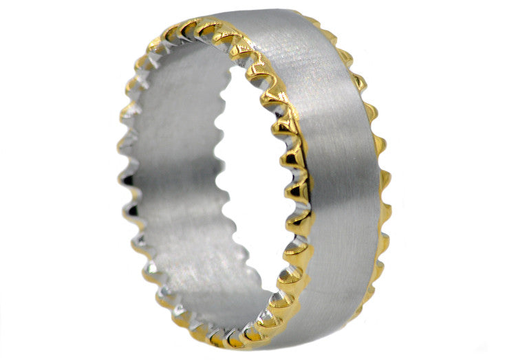Mens Gold Stainless Steel Band