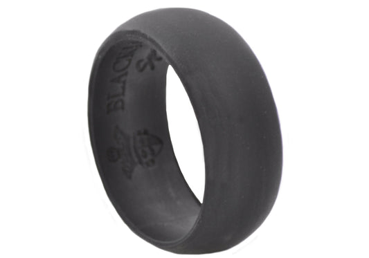 Mens Sports Black Silicone Band
