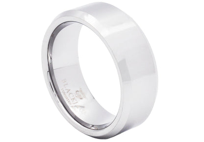 Mens Polished Tungsten Band Ring