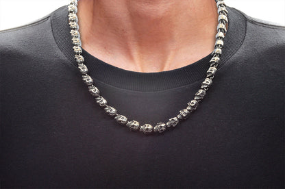 Mens Stainless Steel Skull Chain Necklace
