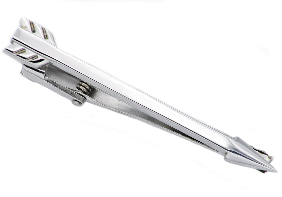 Mens Stainless Steel Arrow Tie Clip