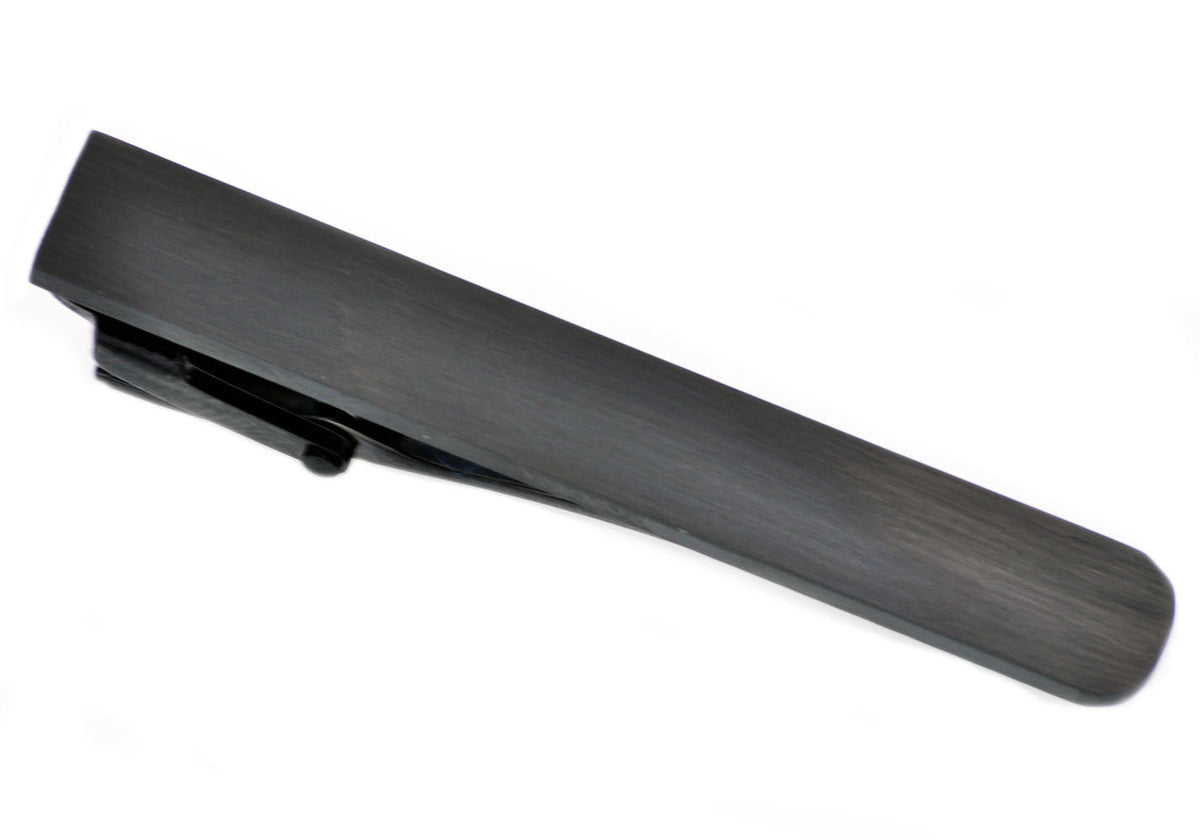Mens Black Stainless Steel Tie Clip