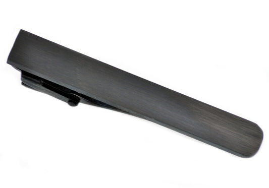 Mens Black Stainless Steel Tie Clip