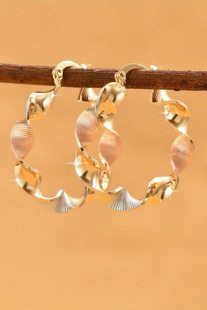 Twisted Round Hoop Earrings