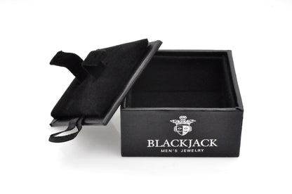 Mens Black Stainless Steel Cross Earrings