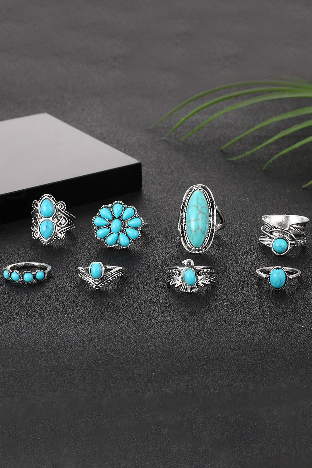 Vintage Turquoise Ring Set