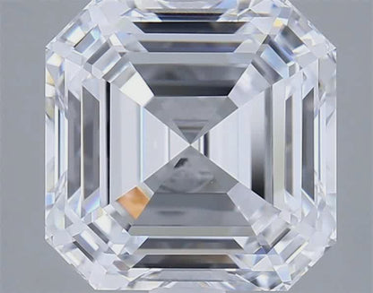 18K White Gold Asscher Cut Lab Grown Diamond Engagement Ring